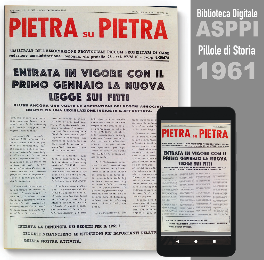 Pillole di Storia ASPPI. 1961 Pietra su Pietra