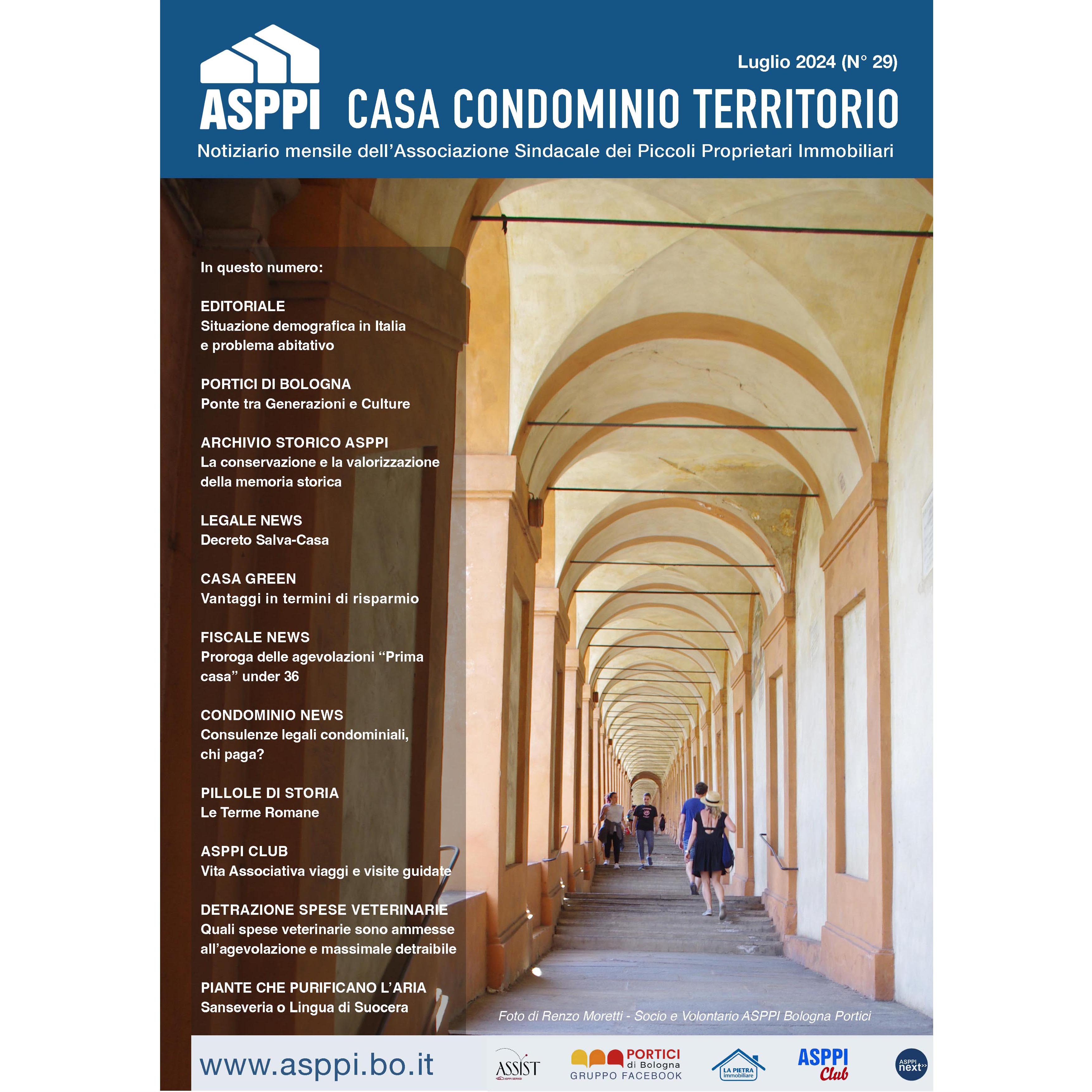 Notiziario ASPPI Bologna “Casa Condominio Territorio” LUGLIO 2024